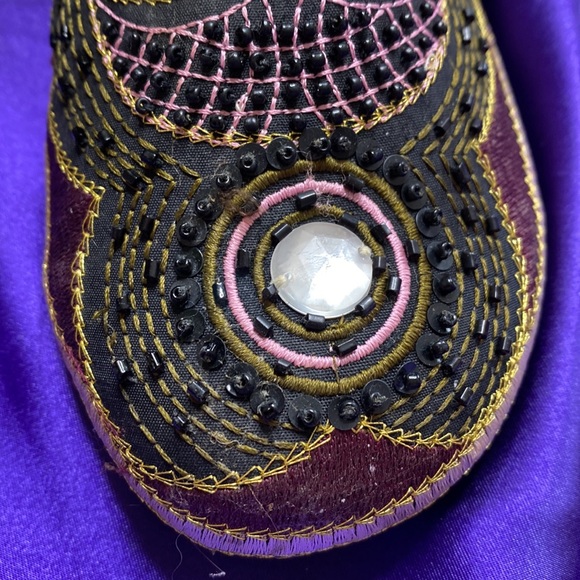 New 📌 Wild Rose slip on Sandals - Mules with beautiful  Beading - Picture 10 of 13